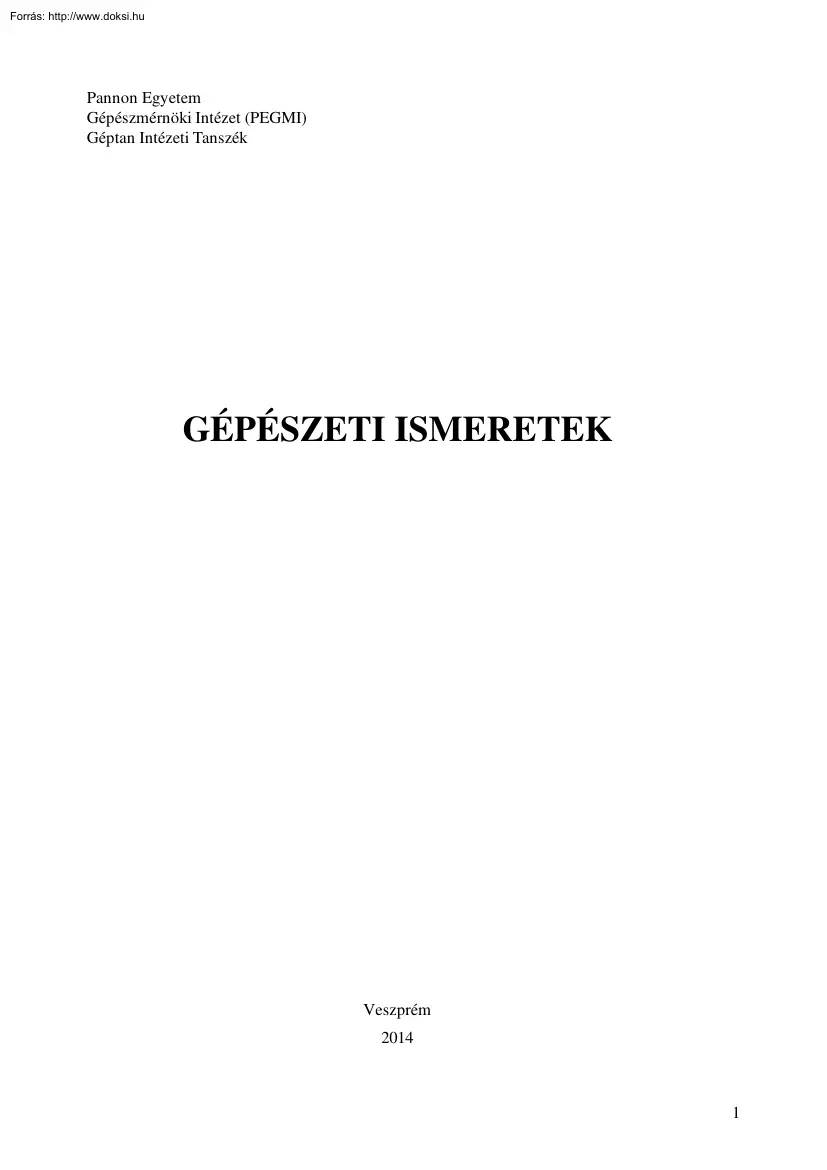 Gépészeti ismeretek