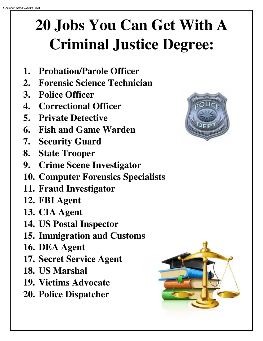 20 Jobs You Can Get With A Criminal Justice Degree