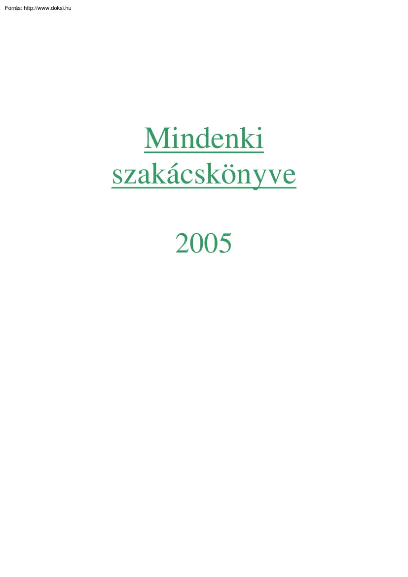 Mindenki szakácskönyve