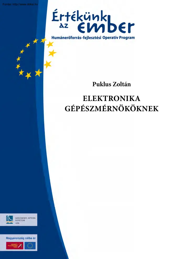 Puklus Zoltán - Elektronika gépészmérnököknek