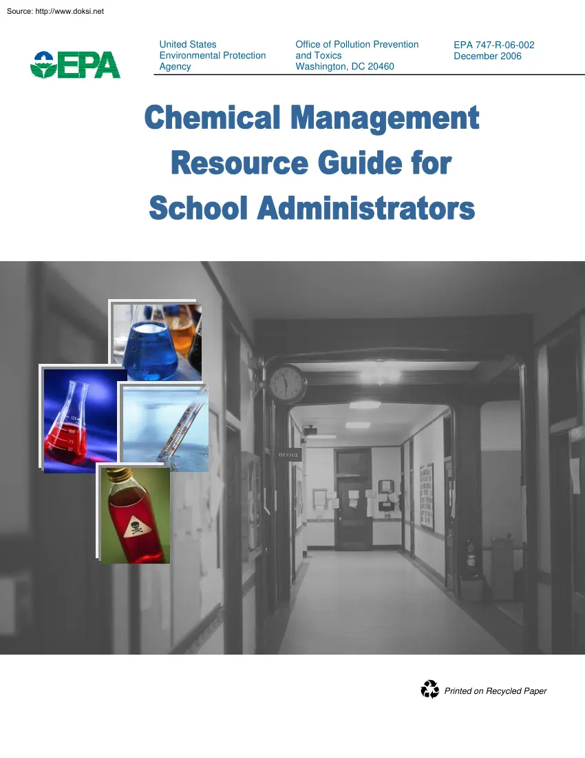 Chemical Management Resource Guide for School Administrators