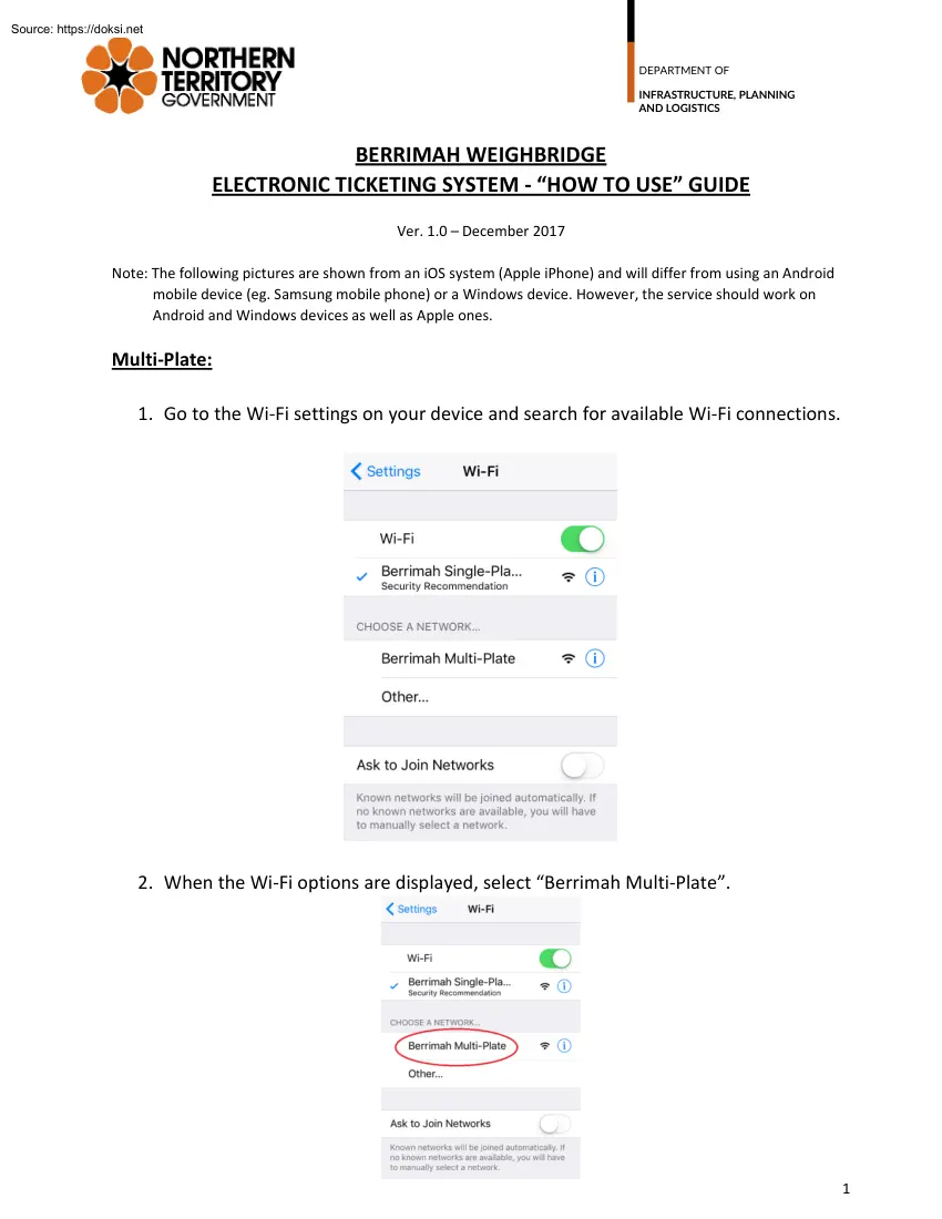 Berrimah Weighbridge, Electronic Ticketing System, How to Use Guide