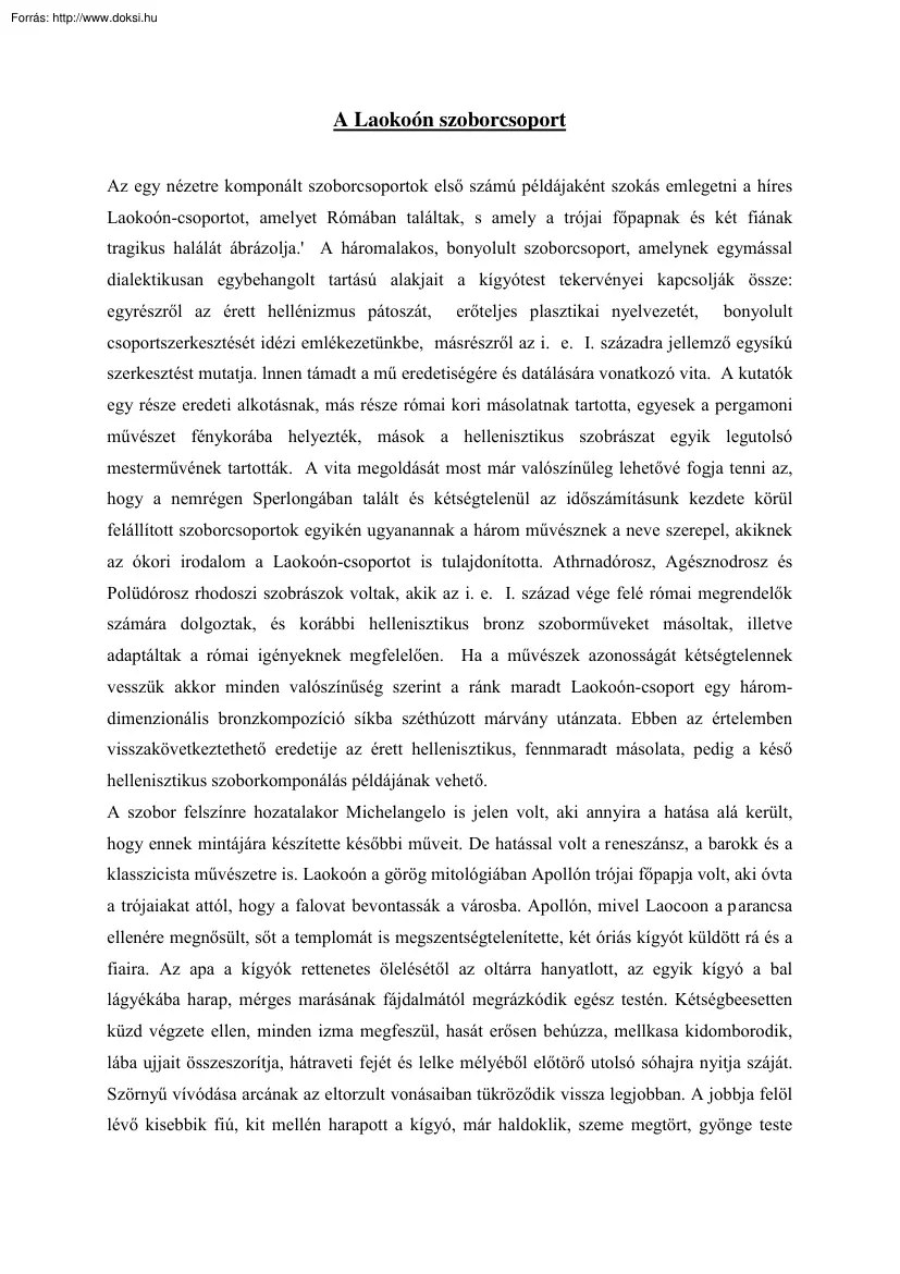 A Laokoón szoborcsoport