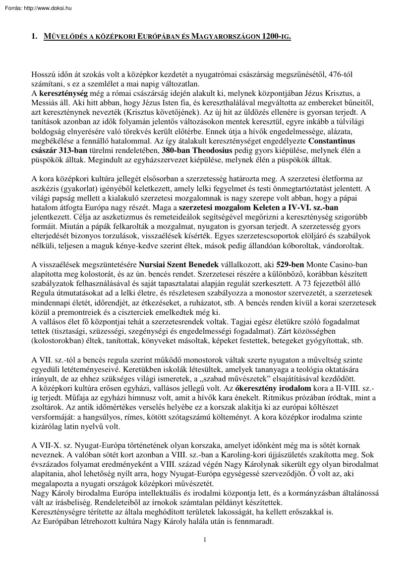 Művészettörténet szigorlati tételek, 2001