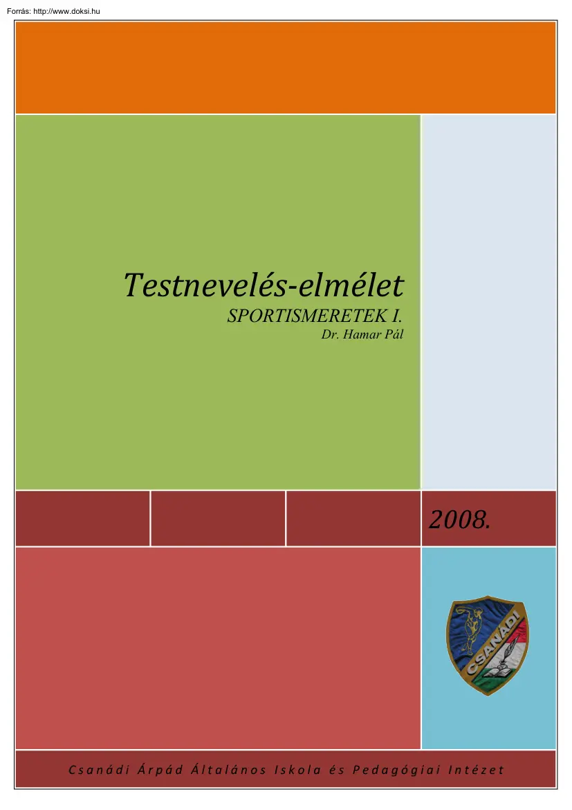 Dr. Hamar Pál - Testnevelés elmélet