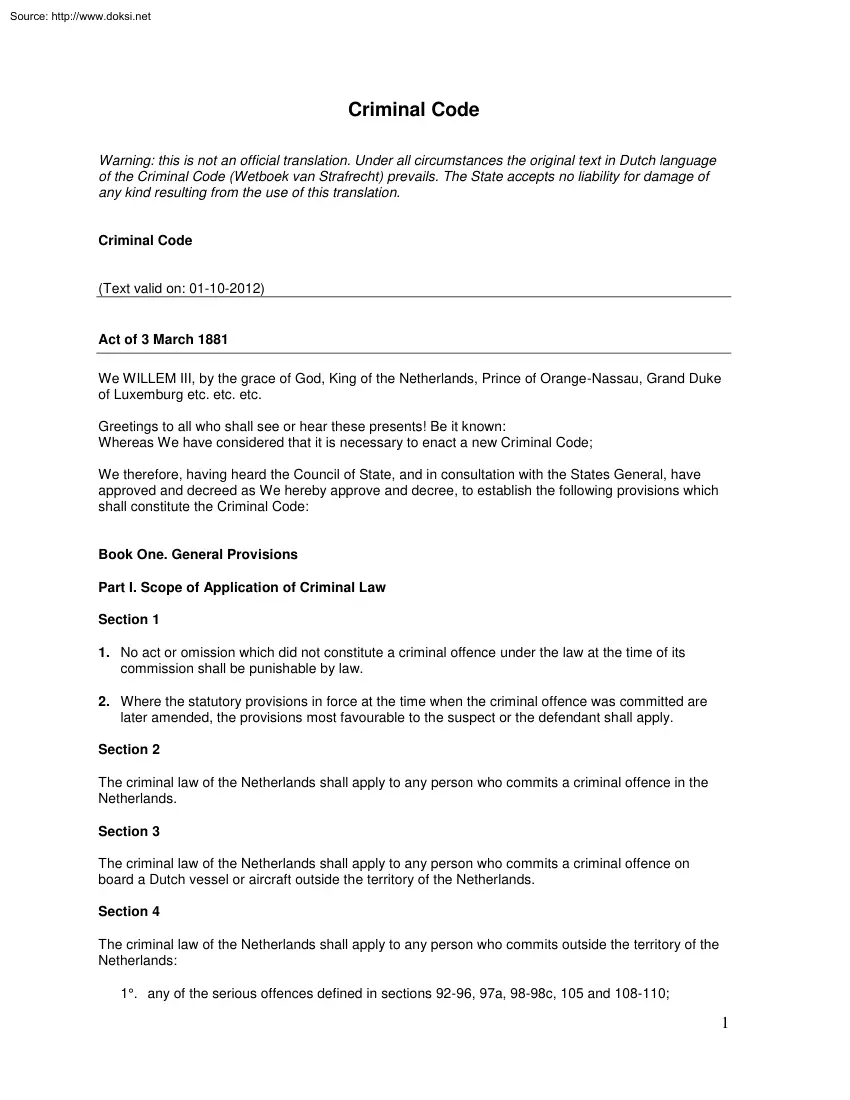 About Criminal Code