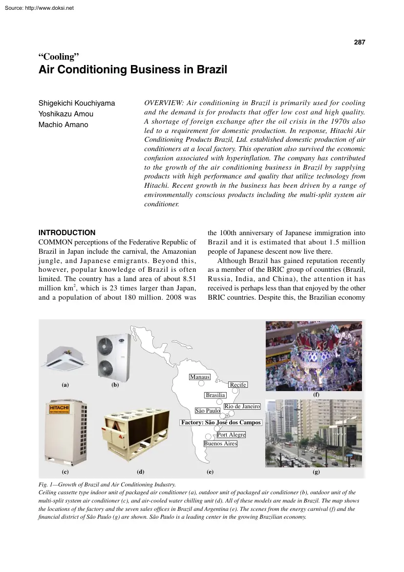 Kouchiyama-Amou-Amano - Air Conditioning Business in Brazil