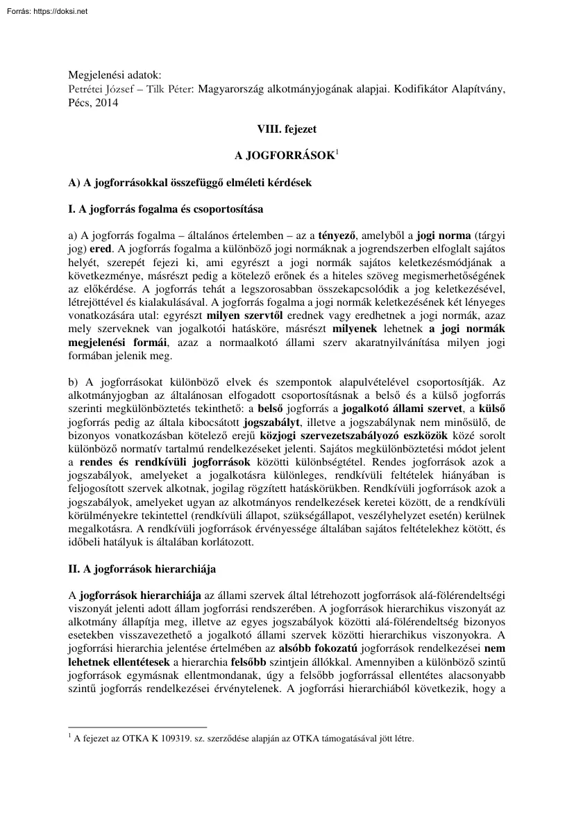Petrétei-Tilk - Magyarország alkotmányjogának alapjai