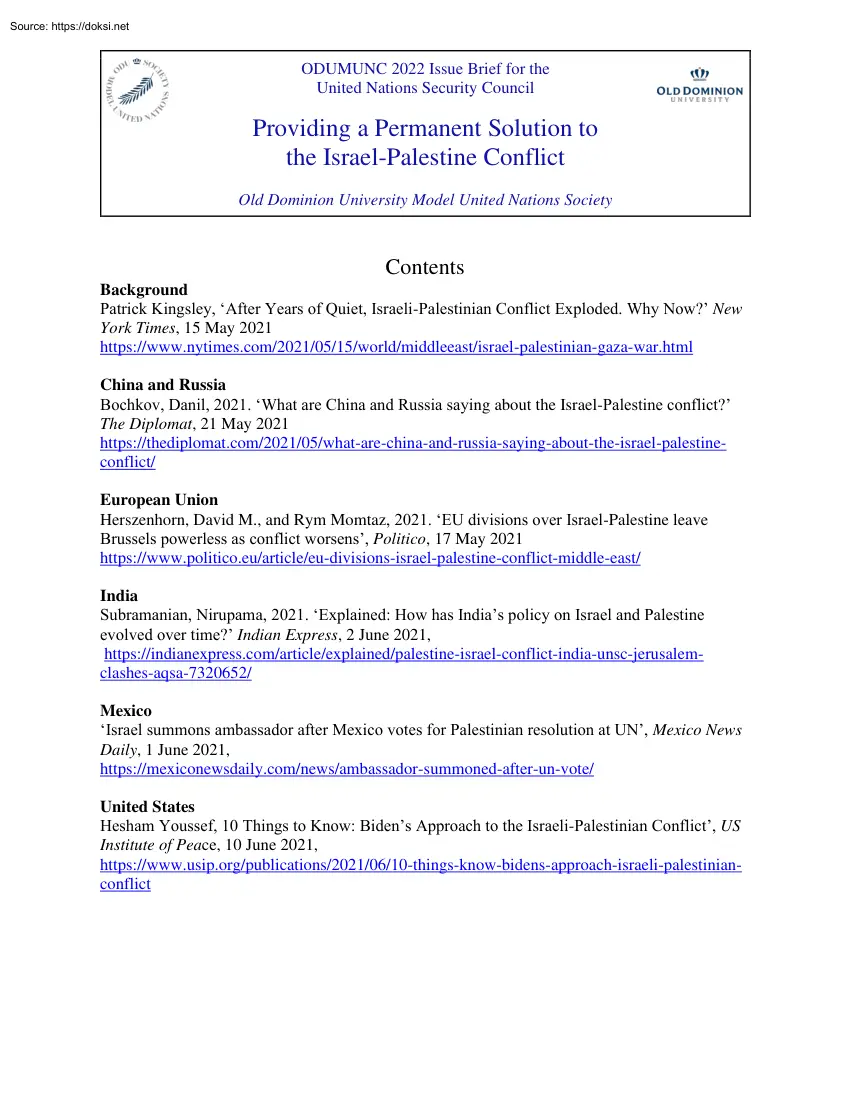Providing a Permanent Solution to the Israel Palestine Conflict