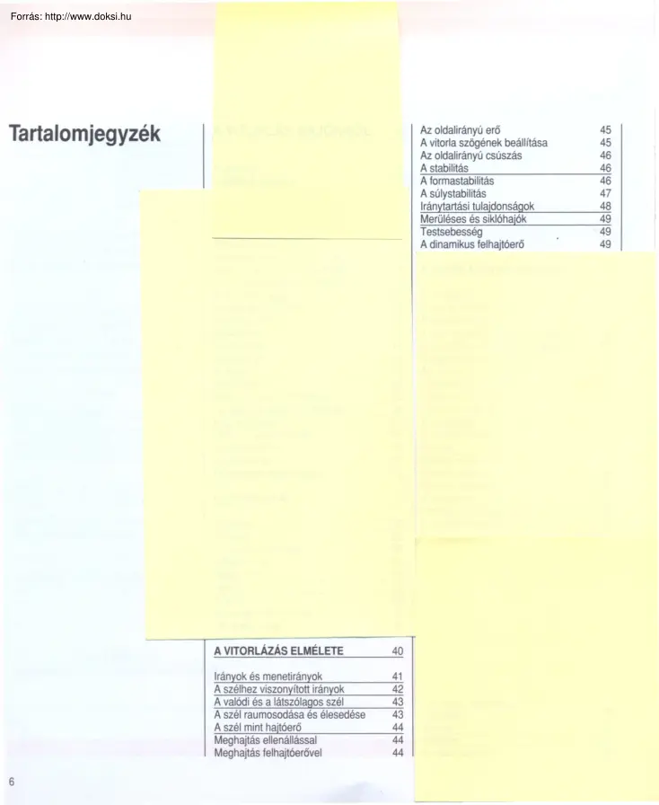 A vitorlázás elmélete