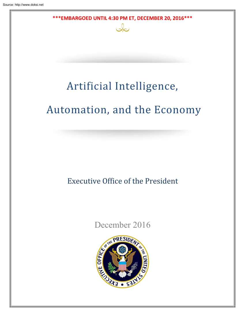 Artificial Intelligence, Automation, and the Economy