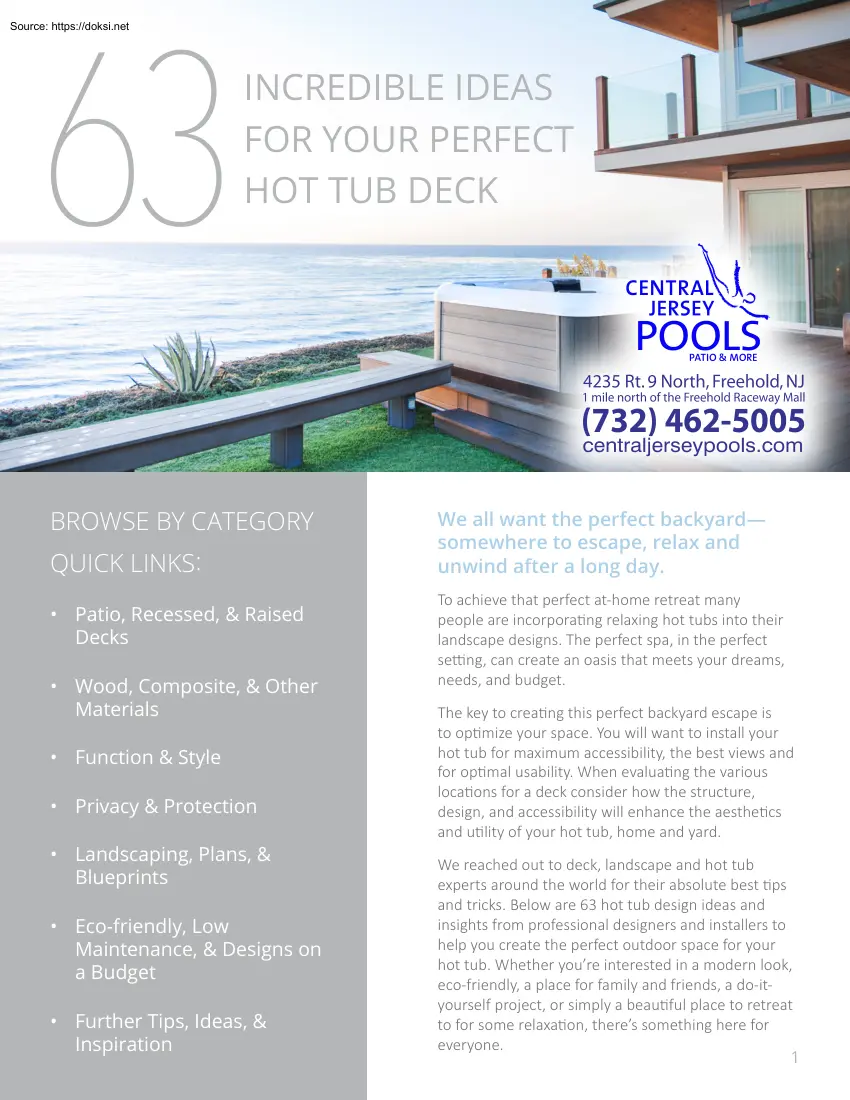 63 Incredible Ideas For your Perfect Hot Tub Deck