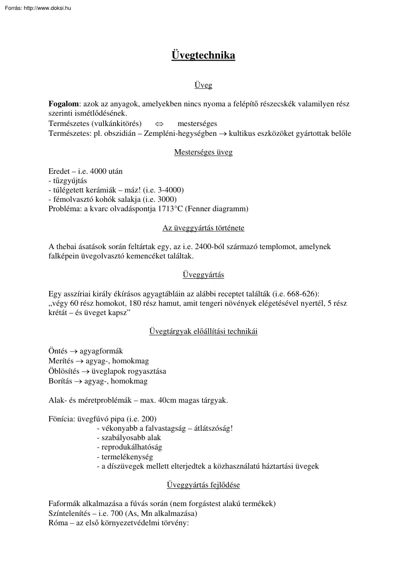 Üvegtechnika