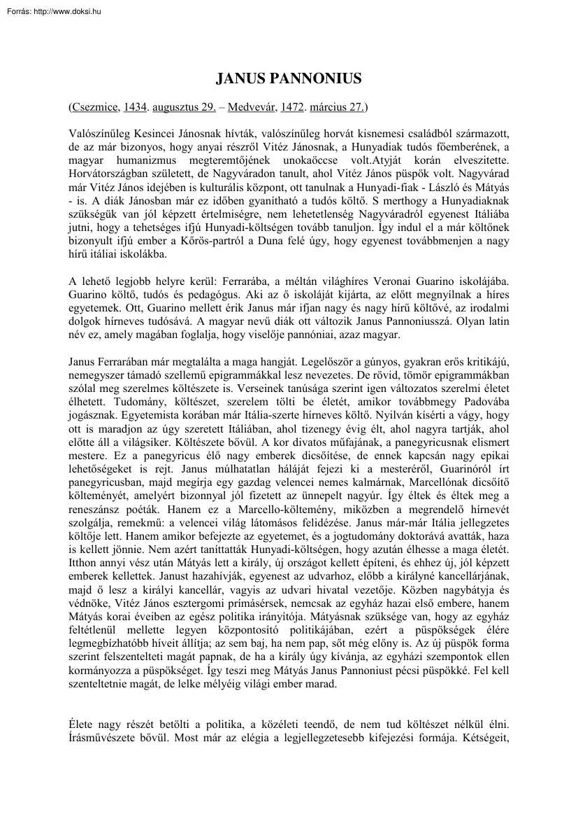 Janus Pannonius