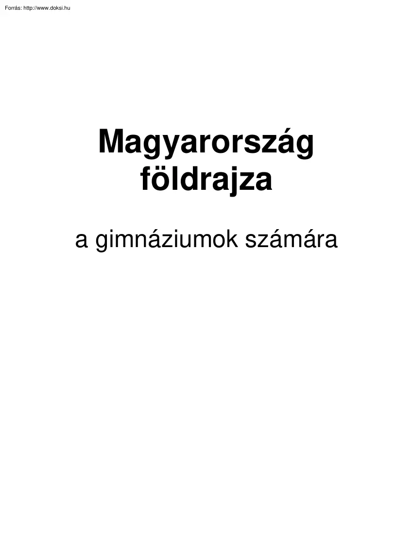 Magyarország földrajza