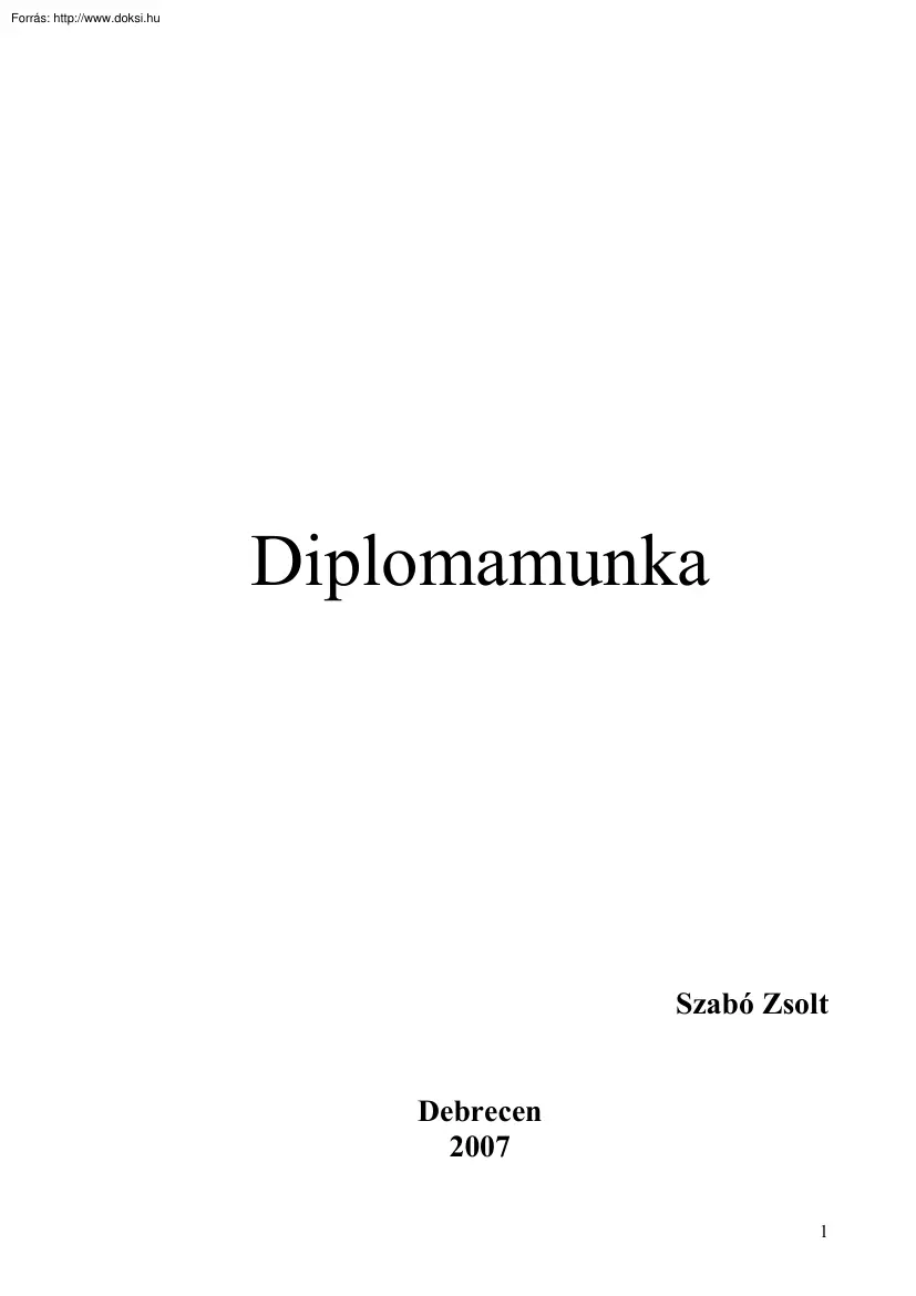 Szabó Zsolt -  Web alapú levelezőrendszer fejlesztése