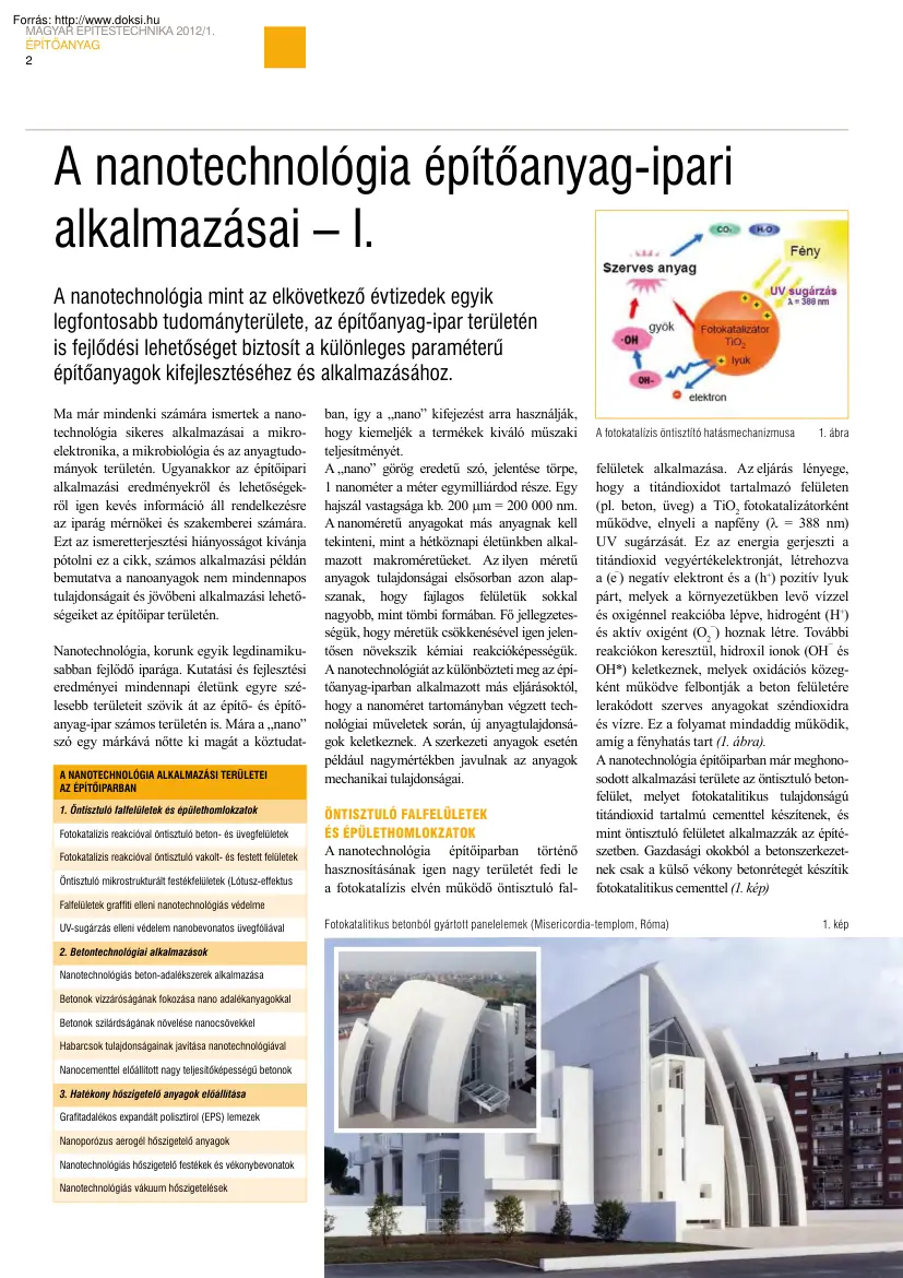 A nanotechnológia építőanyag-ipari alkalmazásai