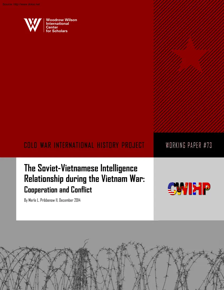 Merle L. Pribbenow - The Soviet Vietnamese Intelligence Relationship during the Vietnam War