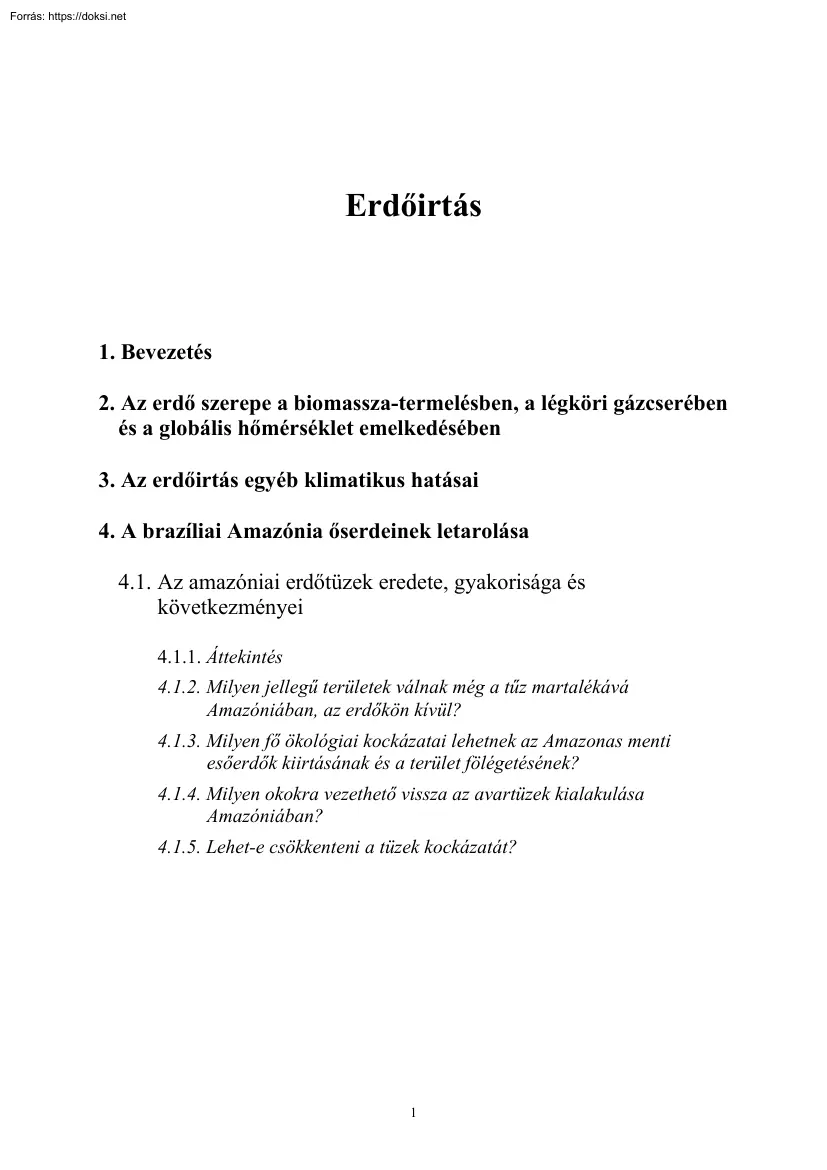 Erdőirtás