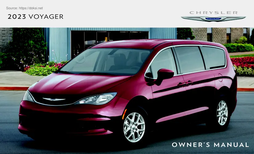 Chrysler Voyager 2003, owners manual