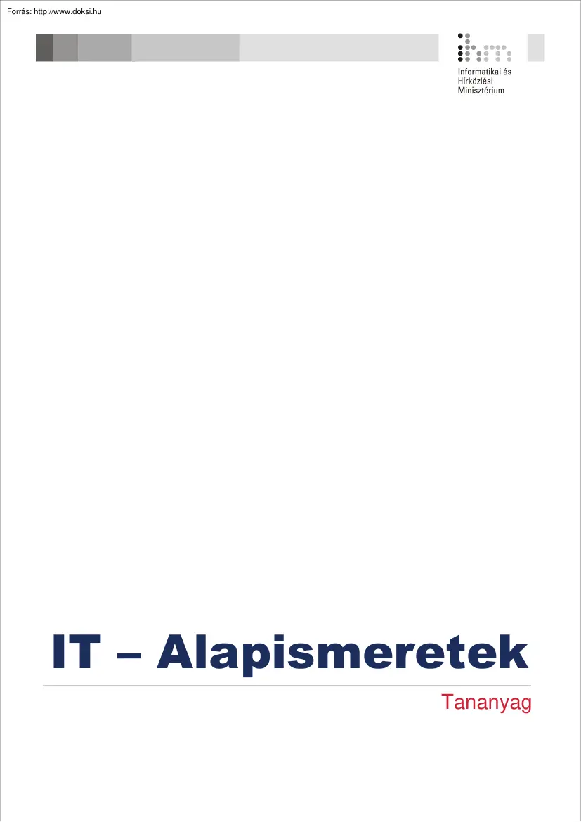 IT alapismeretek ECDL tananyag