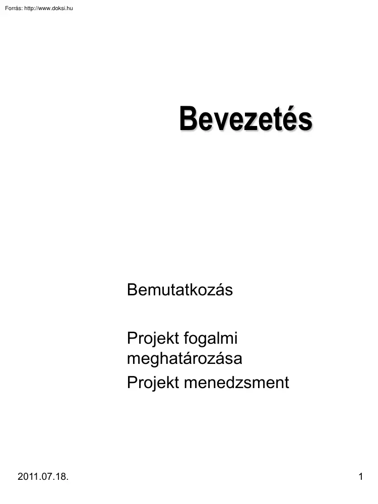 Projekt menedzsment