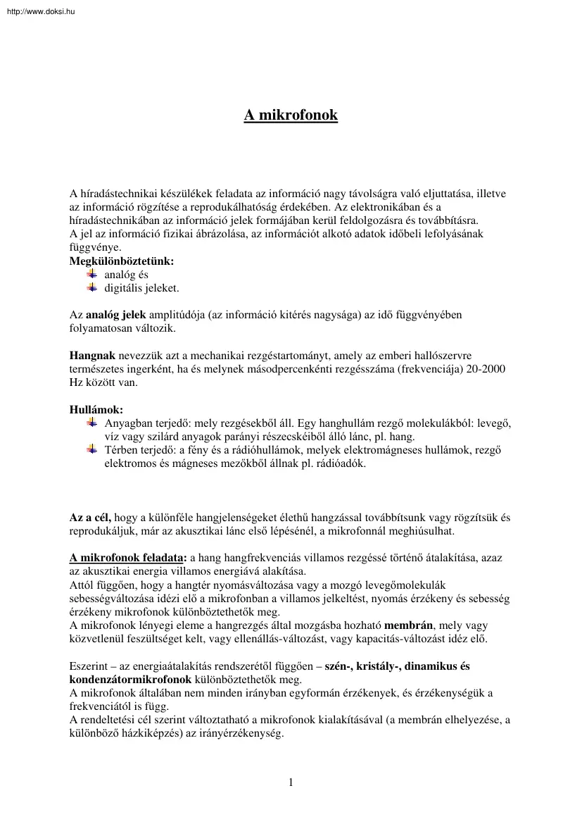 A mikrofonok