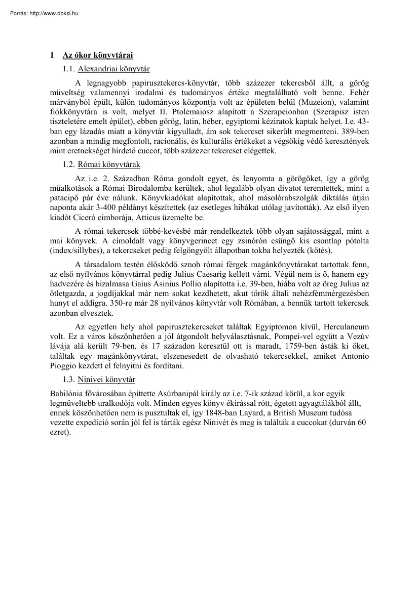 Az ókor könyvtára