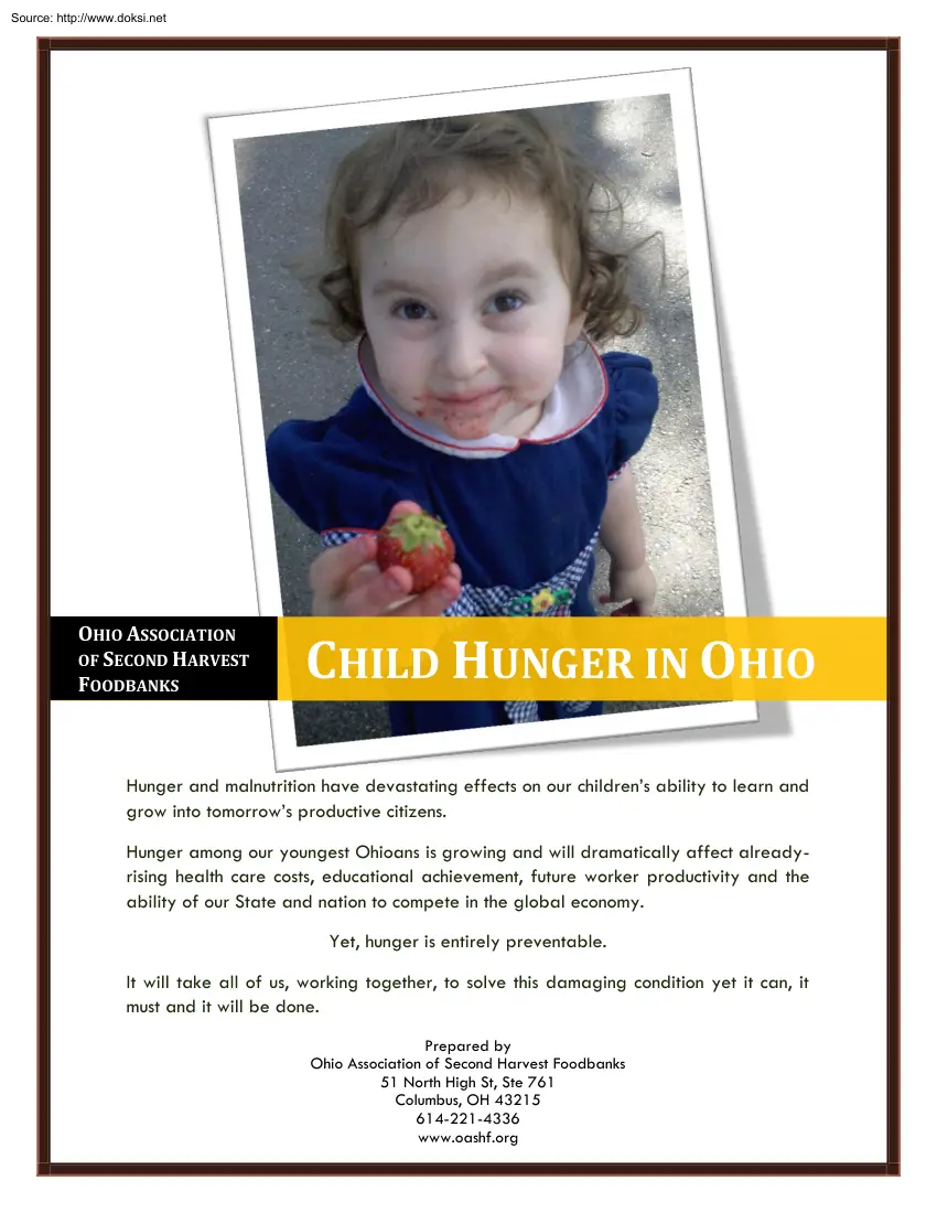 Child Hunger in Ohio