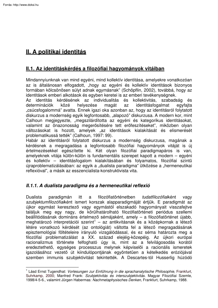 A politikai identitás