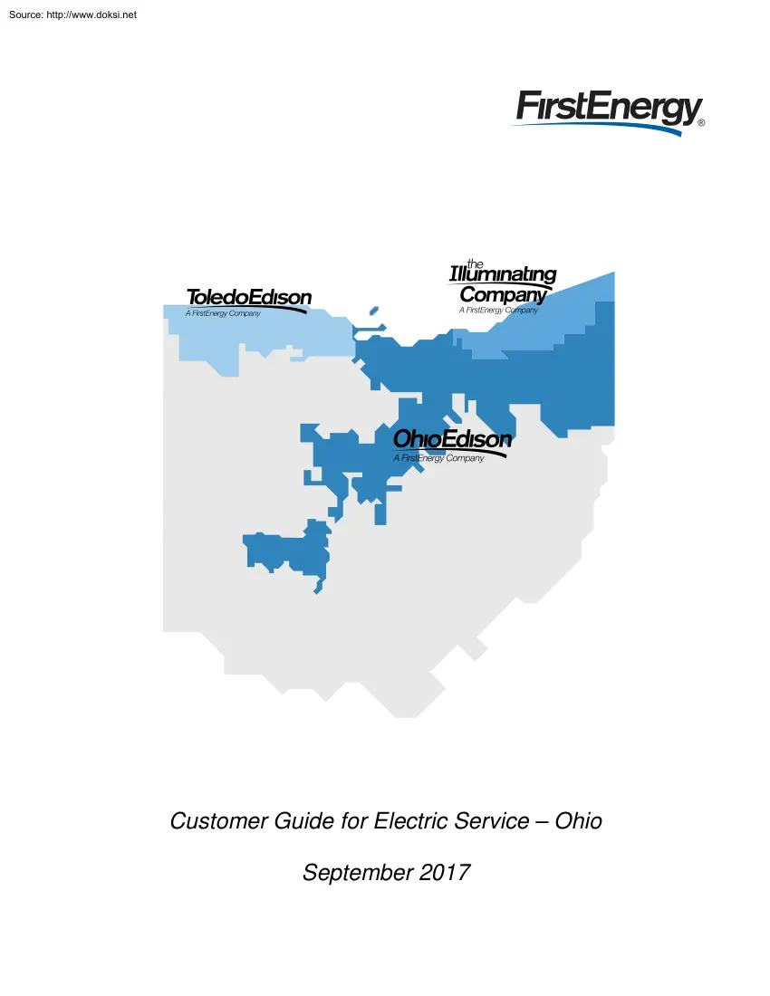Customer Guide for Electric Service, Ohio