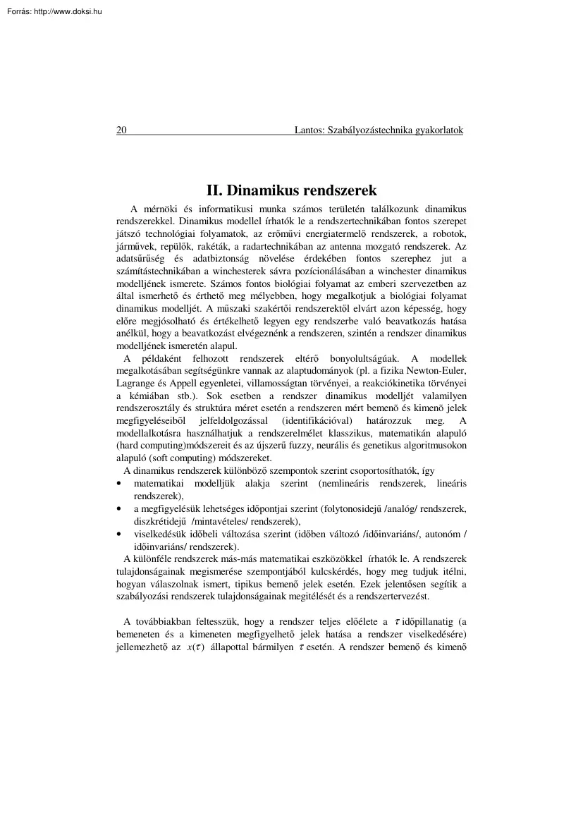 Dinamikus rendszerek