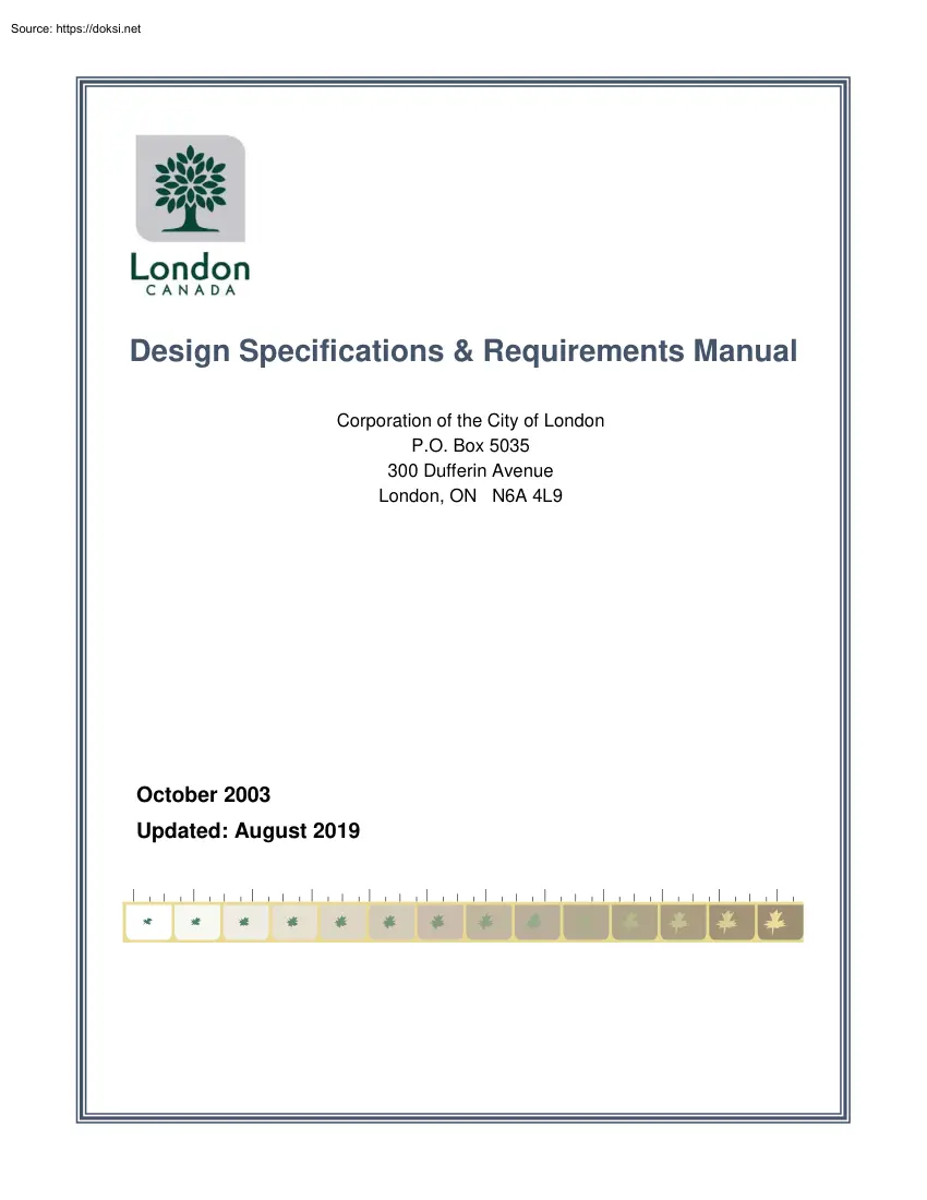 Design Specifications and Requirements Manual
