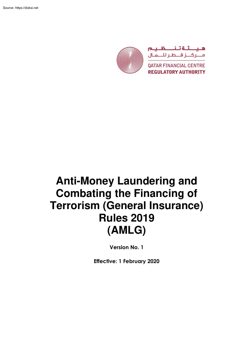 Anti-Money Laundering and Combating the Financing of Terrorism