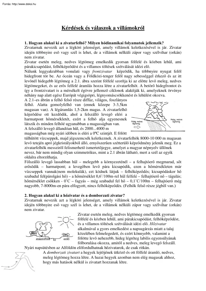 Kérdések és válaszok a villámokról