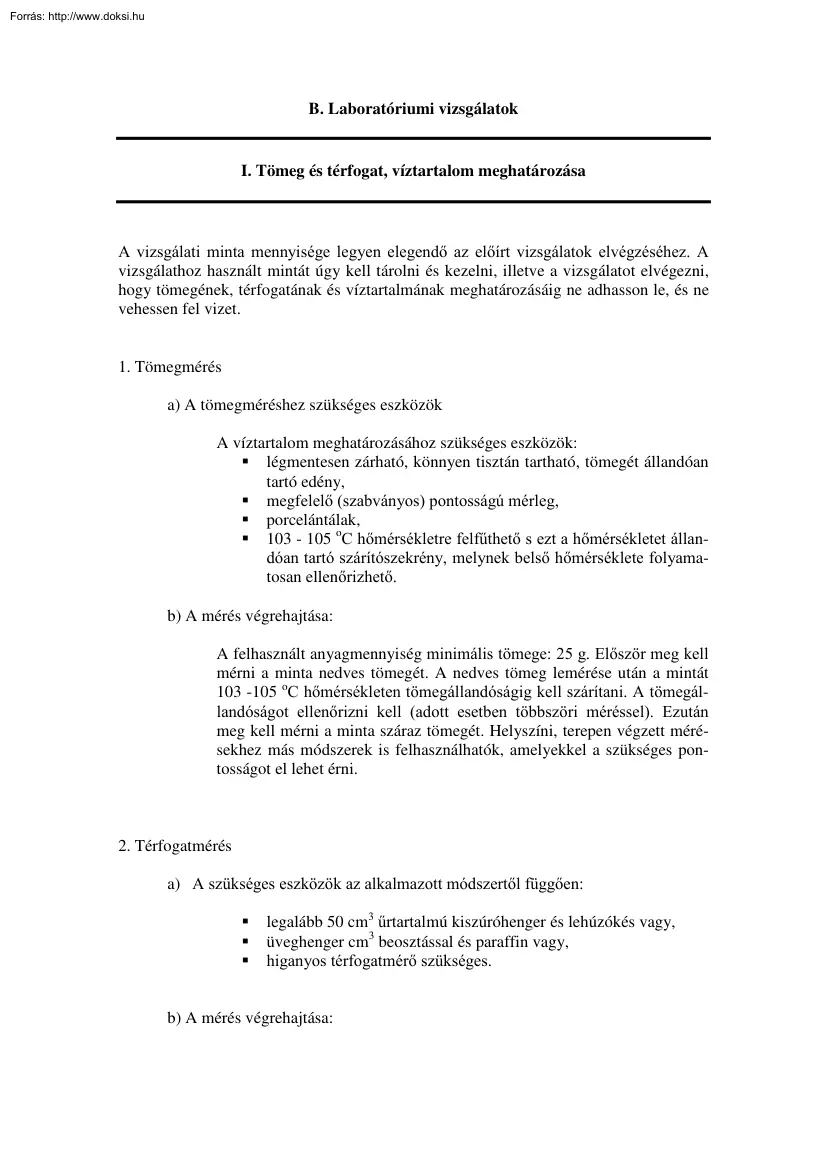 Talajmechanika laboratóriumi vizsgálatok