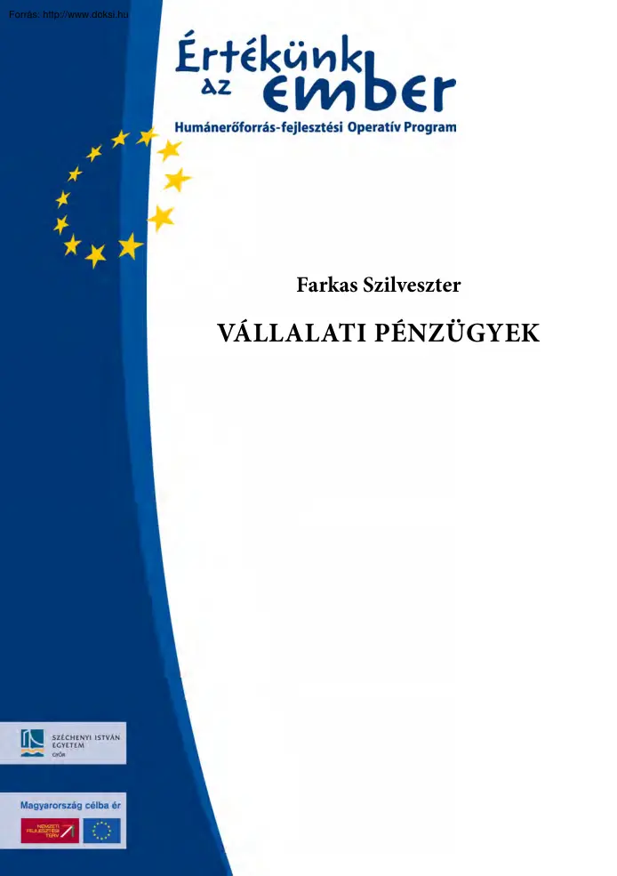 Farkas Szilveszter - Vállalati pénzügyek