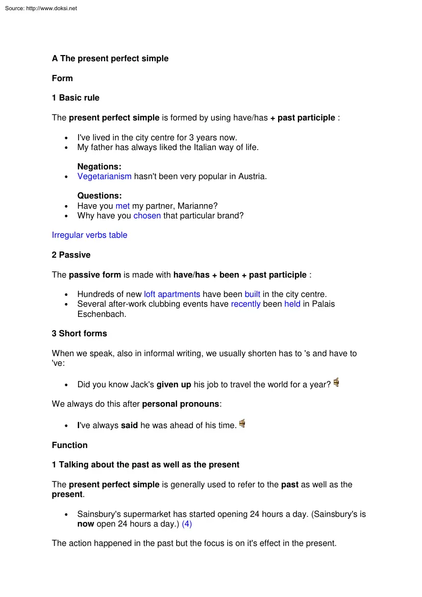 The Present Perfect Simple