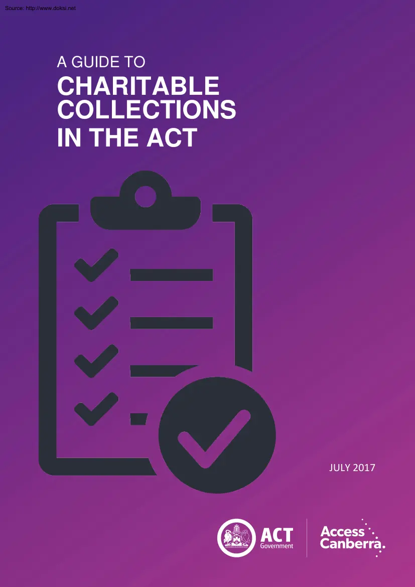 A Guide to Charitable Collections in the Act