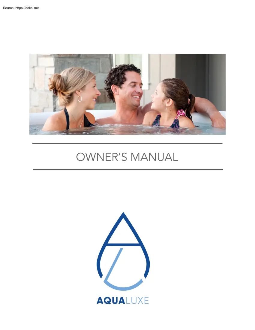 Aqualuxe, Owners Manual