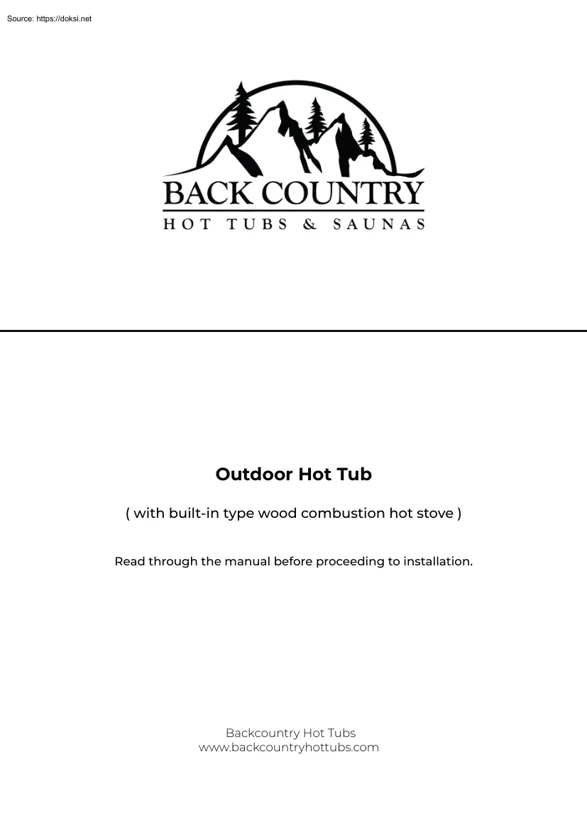 Outdoor Hot Tub with Built-in type wood Combustion Hot Stove