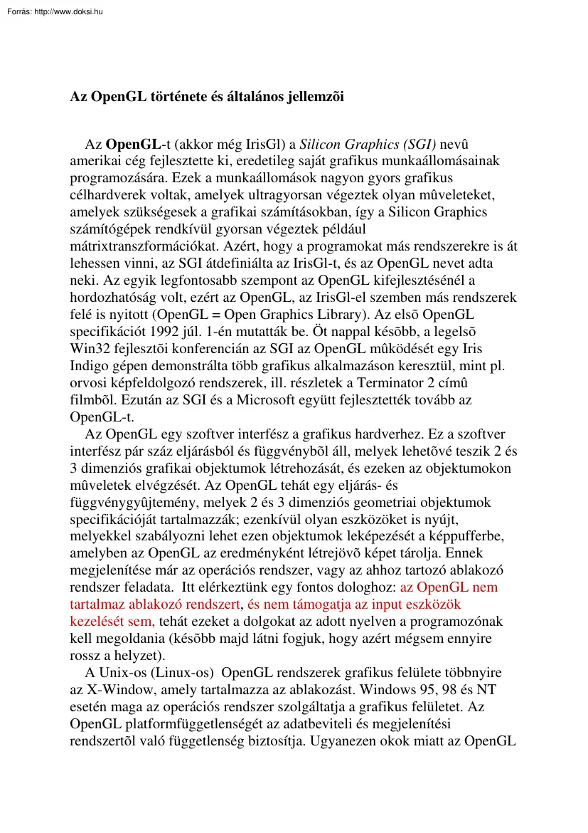 Varga Sándor - OpenGL