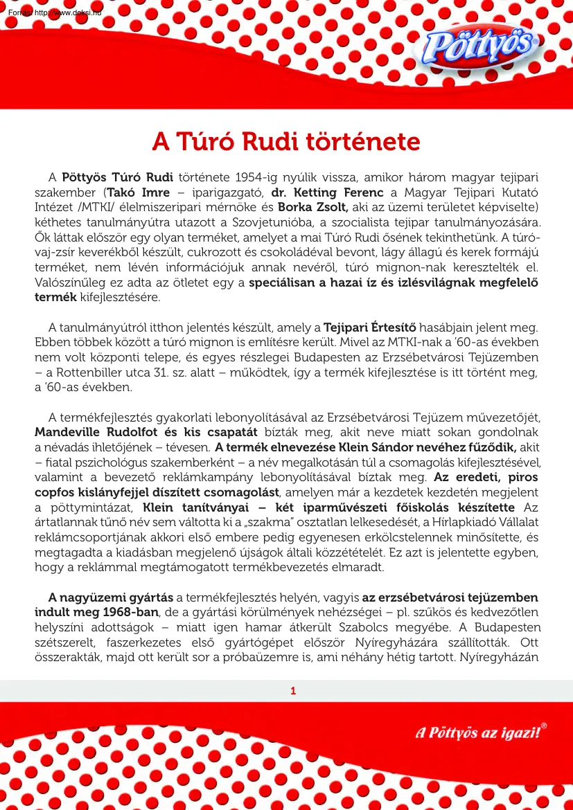 A Túró Rudi története
