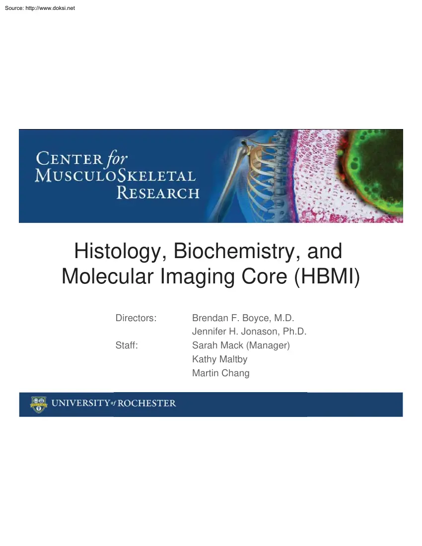 Boyce-Jonason - Histology, Biochemistry, and Molecular Imaging Core, HBMI