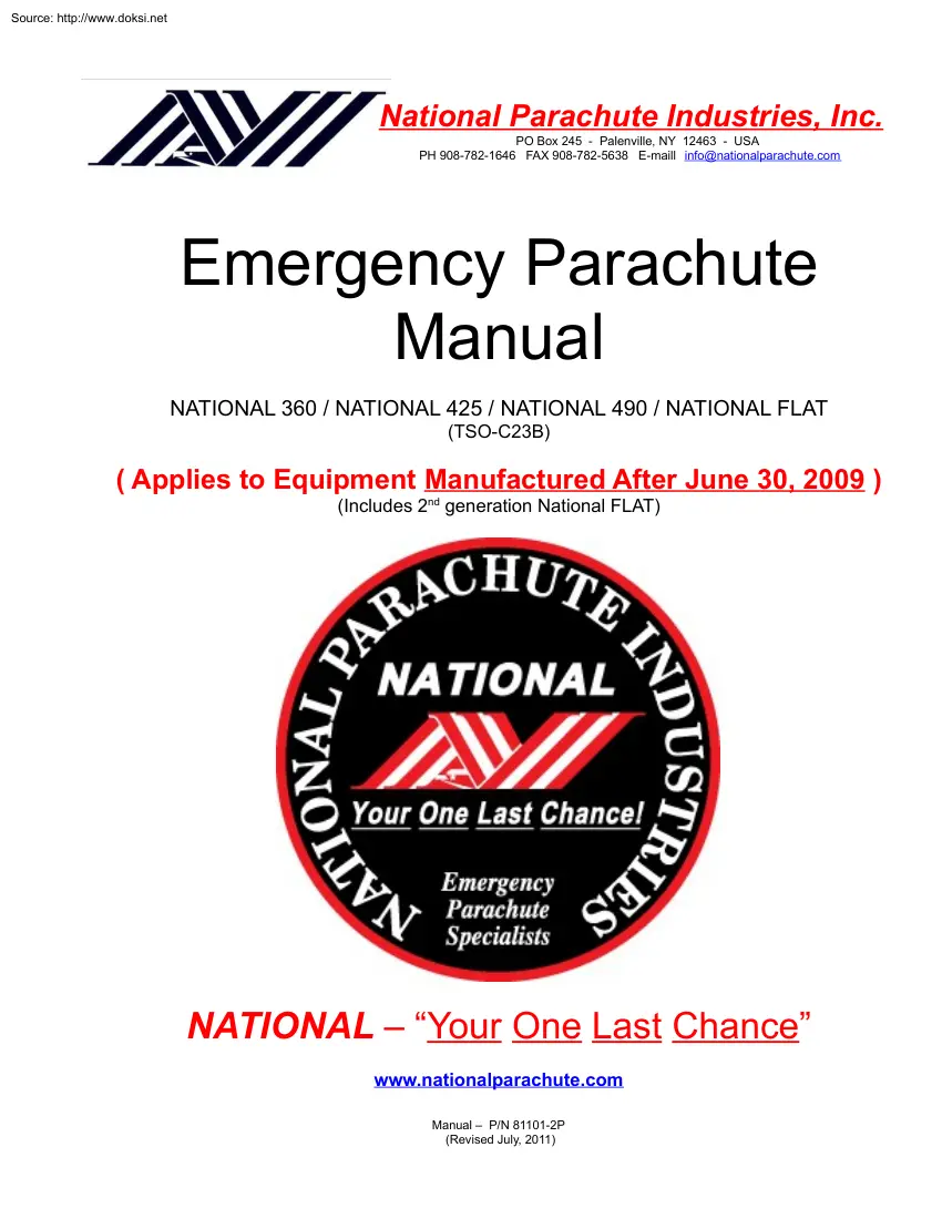 Emergency Parachute Manual