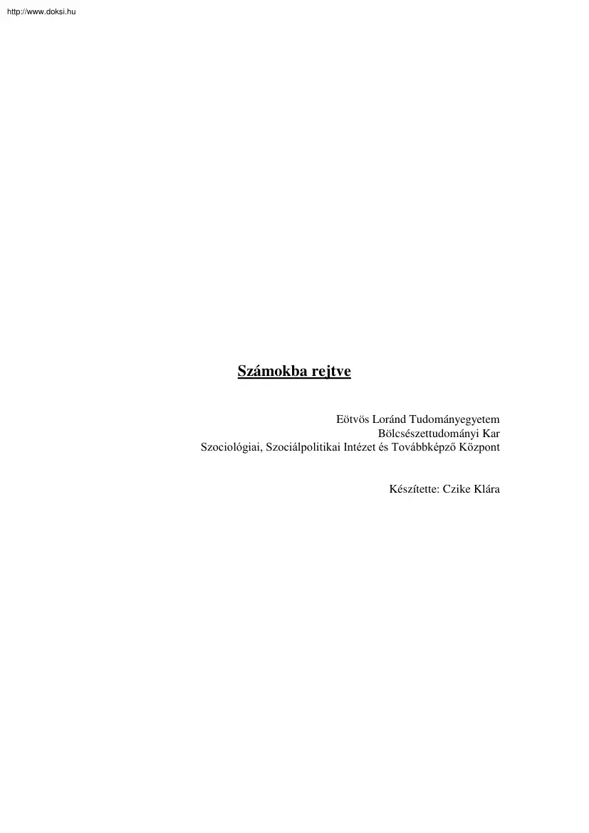 Czike Klára - Számokba rejtve