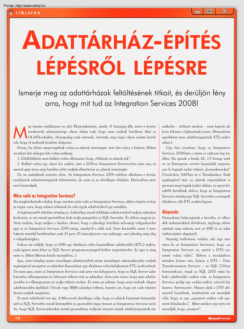 Kővári Attila - Adattárház építés lépésről lépésre