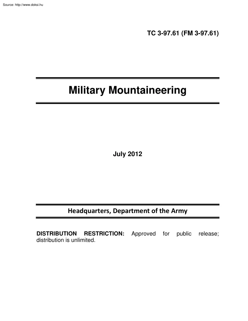 Military Mountaineering