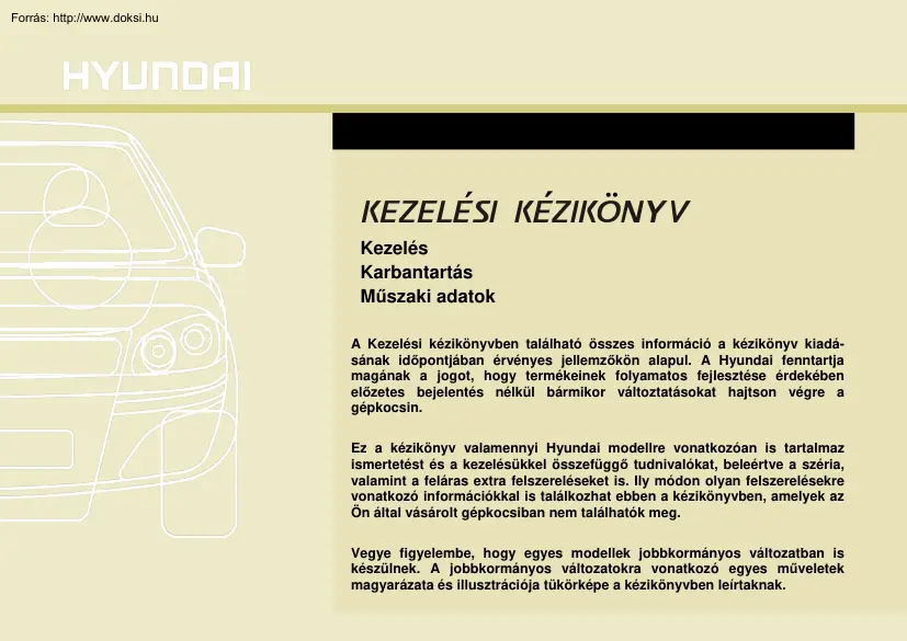 Hyundai i40 kezelési kézikönyv