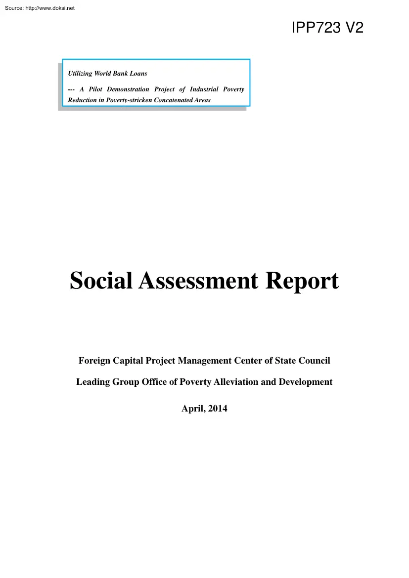 A Pilot Demonstration Project of Industrial Poverty Reduction in Poverty-stricken Concatenated